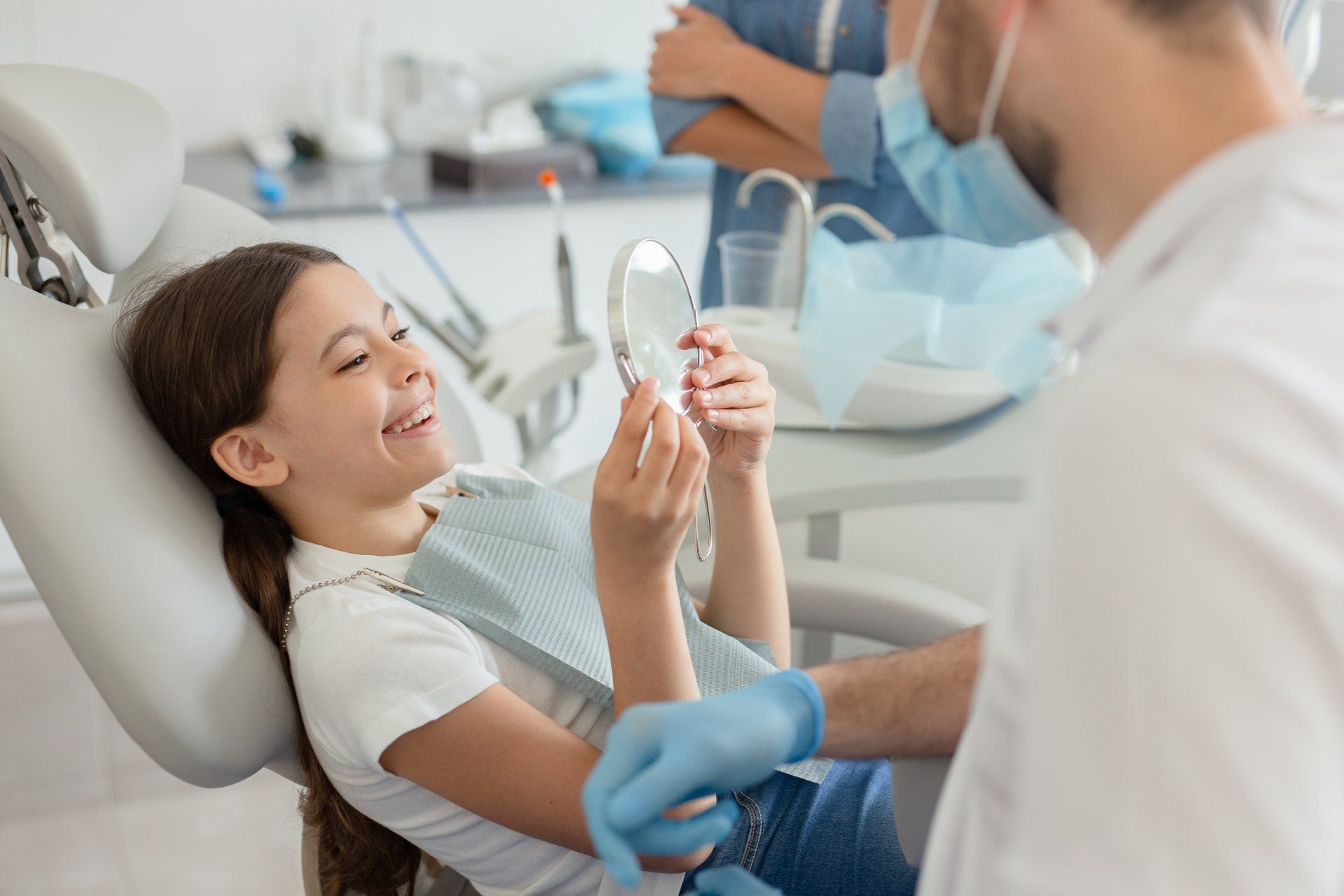 Dental Procedure While Mother Standing Near Her - Dental Treatments in Port Macquarie, NSW Dental Procedure While Mother Standing Near Her - Dental Treatments in Port Macquarie, NSW