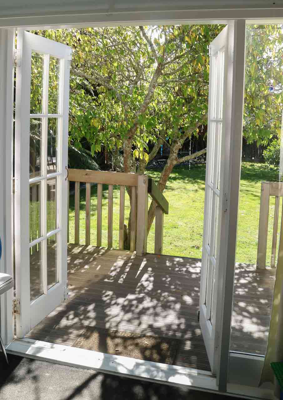 view from front porch door