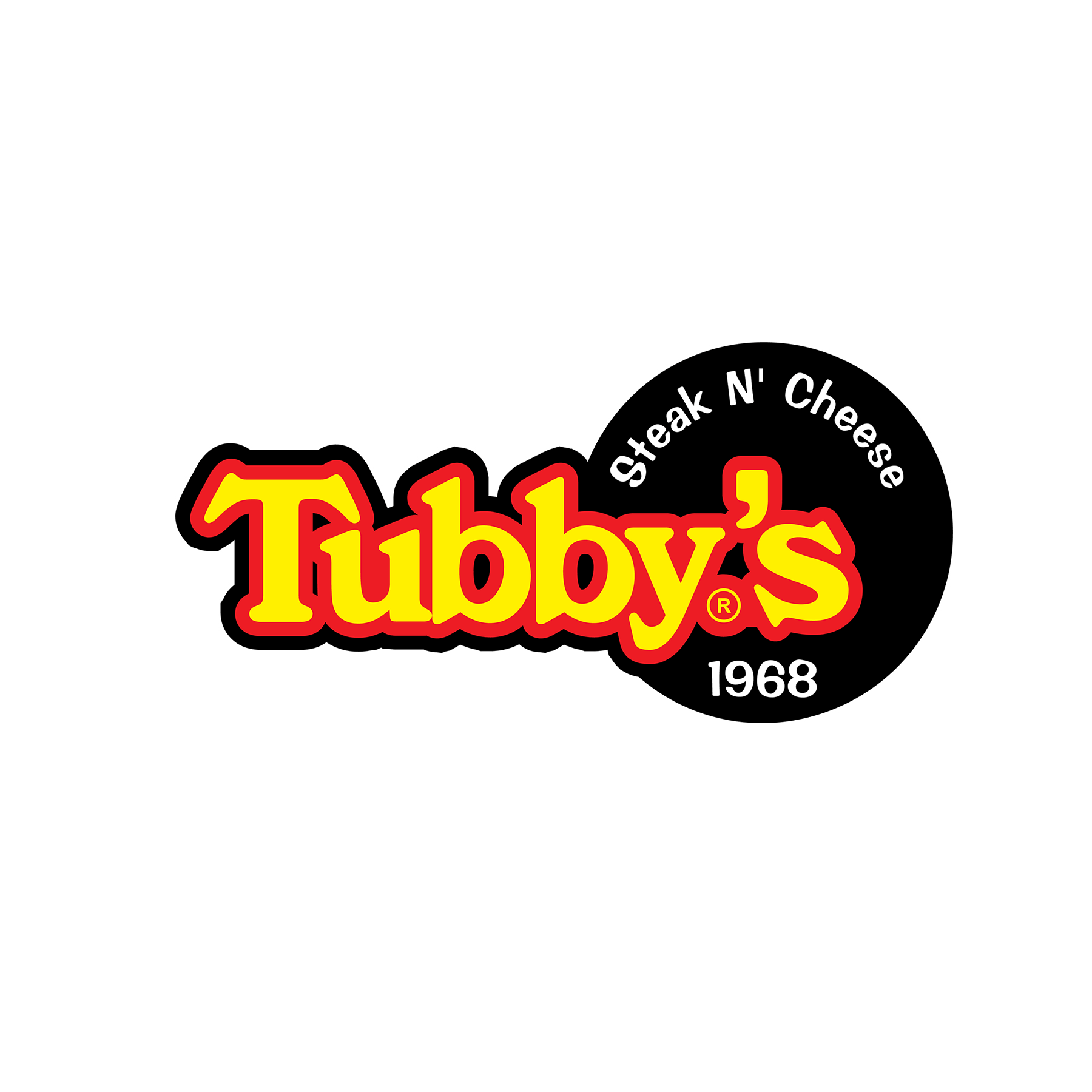 The logo for tubby 's steak and cheese is a steak and cheese restaurant.