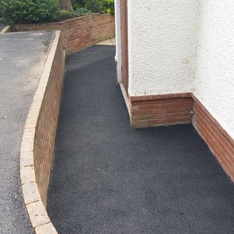 newly installed road surfacing