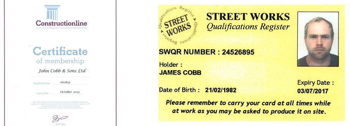 Constructionline certificate