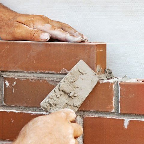 brick wall erection