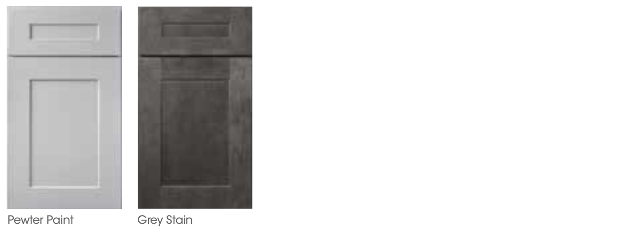 Wolf Brand Dartmouth 5-piece cabinet doors in Pewter Paint and Grey Stain Wolf Brand Dartmouth 5-piece cabinet doors in Pewter Paint and Grey Stain