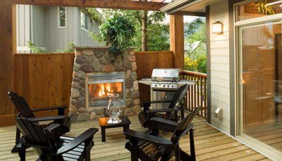 outdoor bbq and cooking area