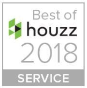 Best of Houzz 2018 Service award badge with green logo and gray text
