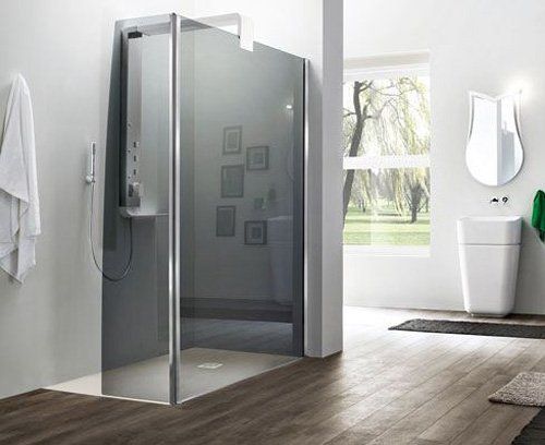 doccia rettangolare con box in vetro
