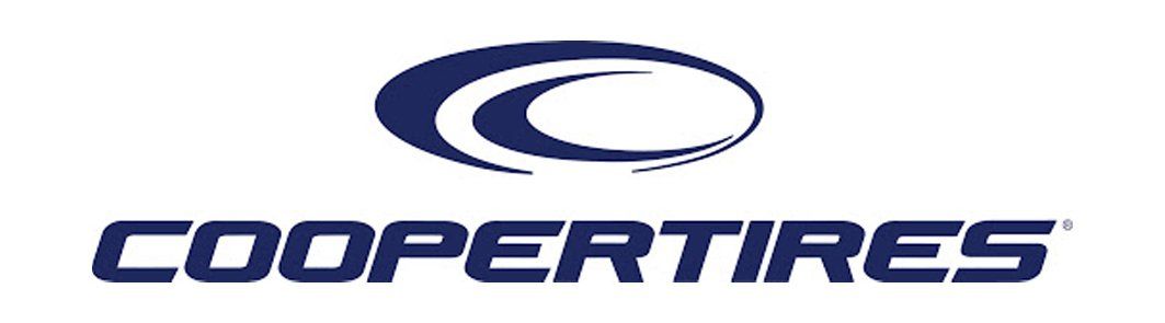 Un logo de pneus Cooper sur fond blanc.