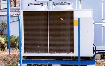 Commercial HVAC — Gray Commercial Cooling Unit for Central Ventilation System in Dallas, TX
