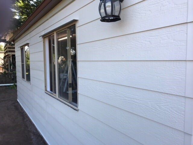 Outer white wall of house