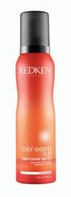 A bottle of redken color extender spray on a white background.