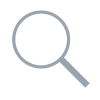A magnifying glass icon on a white background.