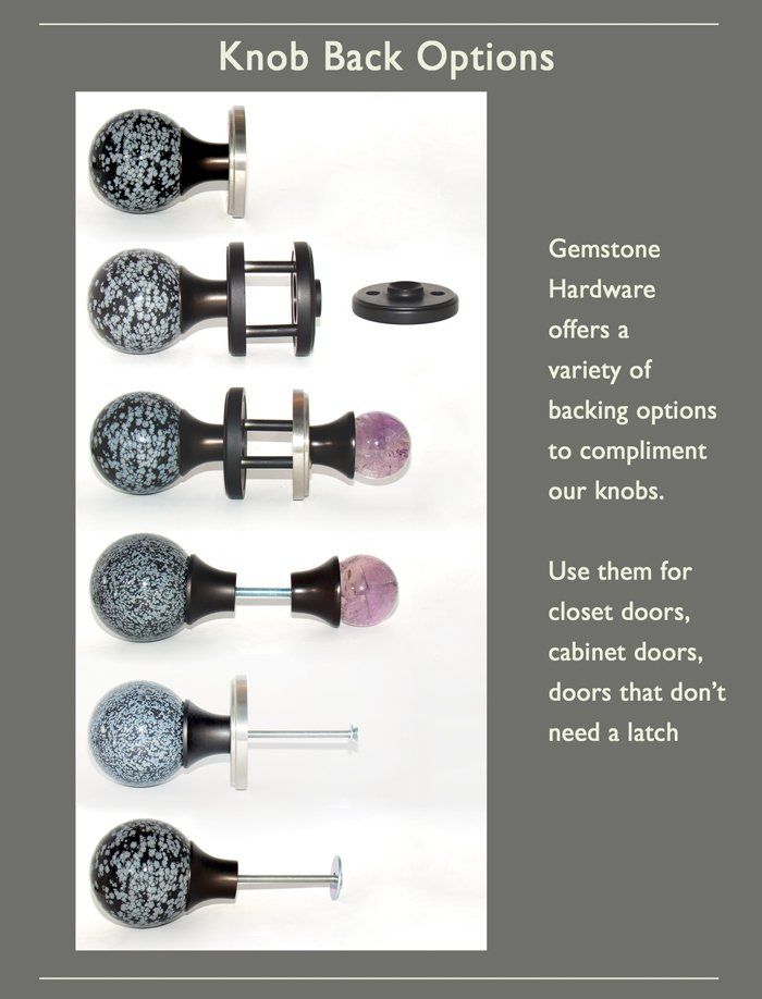 Knob Back Options