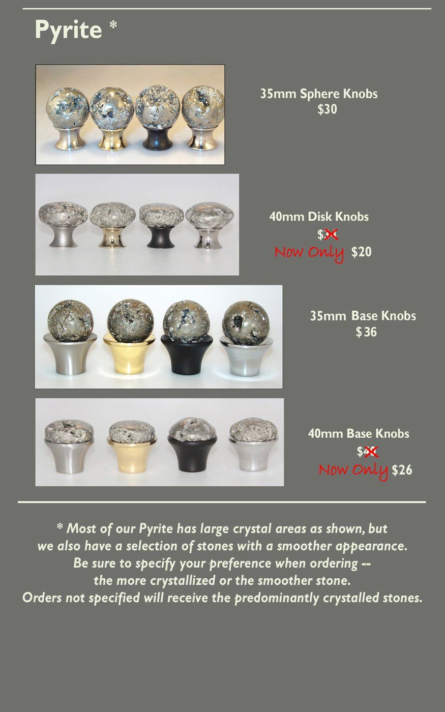 Pyrite Cabinet Knob Selections