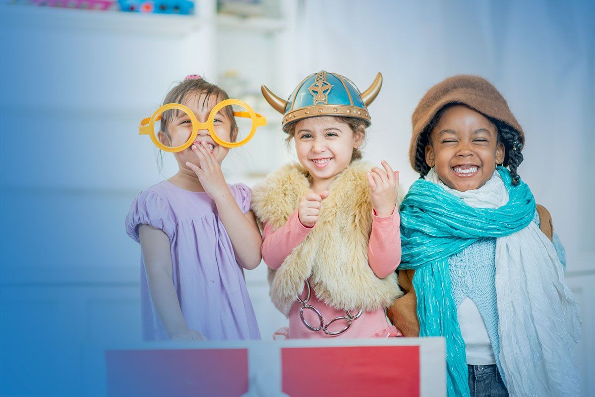 Girls Playing Dress-Up