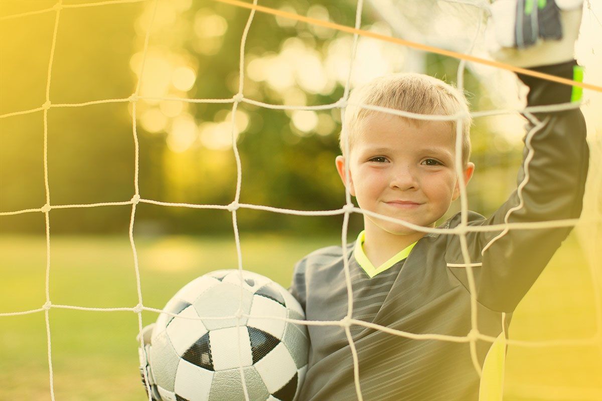 boy with soccer ball