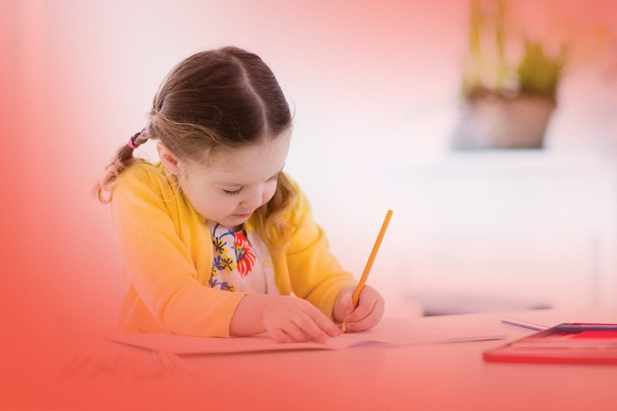 Girl Doing School Work