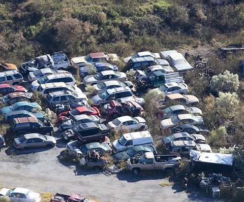 Aerial View of a Car Junkyard — Lawrenceville, GA — Lance Used Auto Parts Aerial View of a Car Junkyard — Lawrenceville, GA — Lance Used Auto Parts