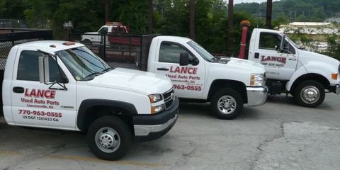 White Trucks Parked Side By Side — Lawrenceville, GA — Lance Used Auto Parts White Trucks Parked Side By Side — Lawrenceville, GA — Lance Used Auto Parts