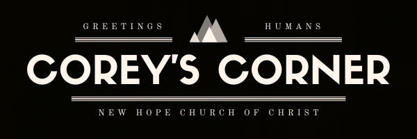 The logo for corey 's corner new hope church of christ