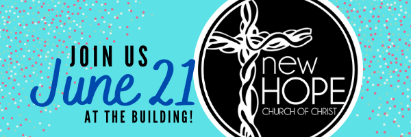 A poster for a church that says `` join us june 21 at the building ! ''