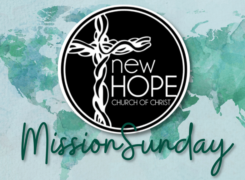A logo for new hope church of christ mission sunday