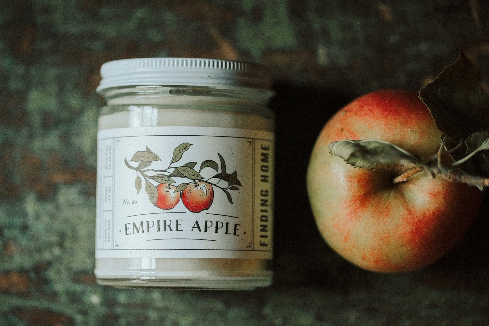 Jar of candle labeled