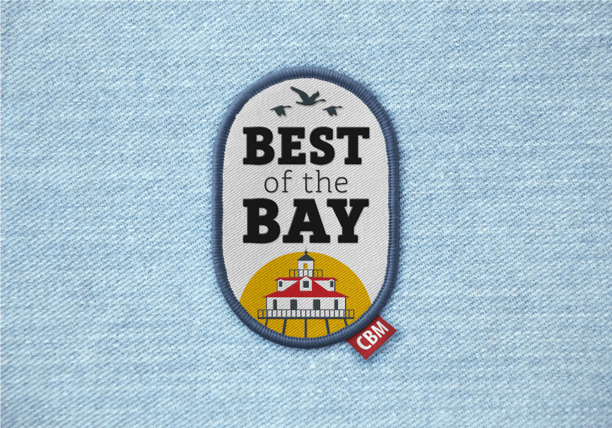 An award in the form of a clothing patch from a monthly publication