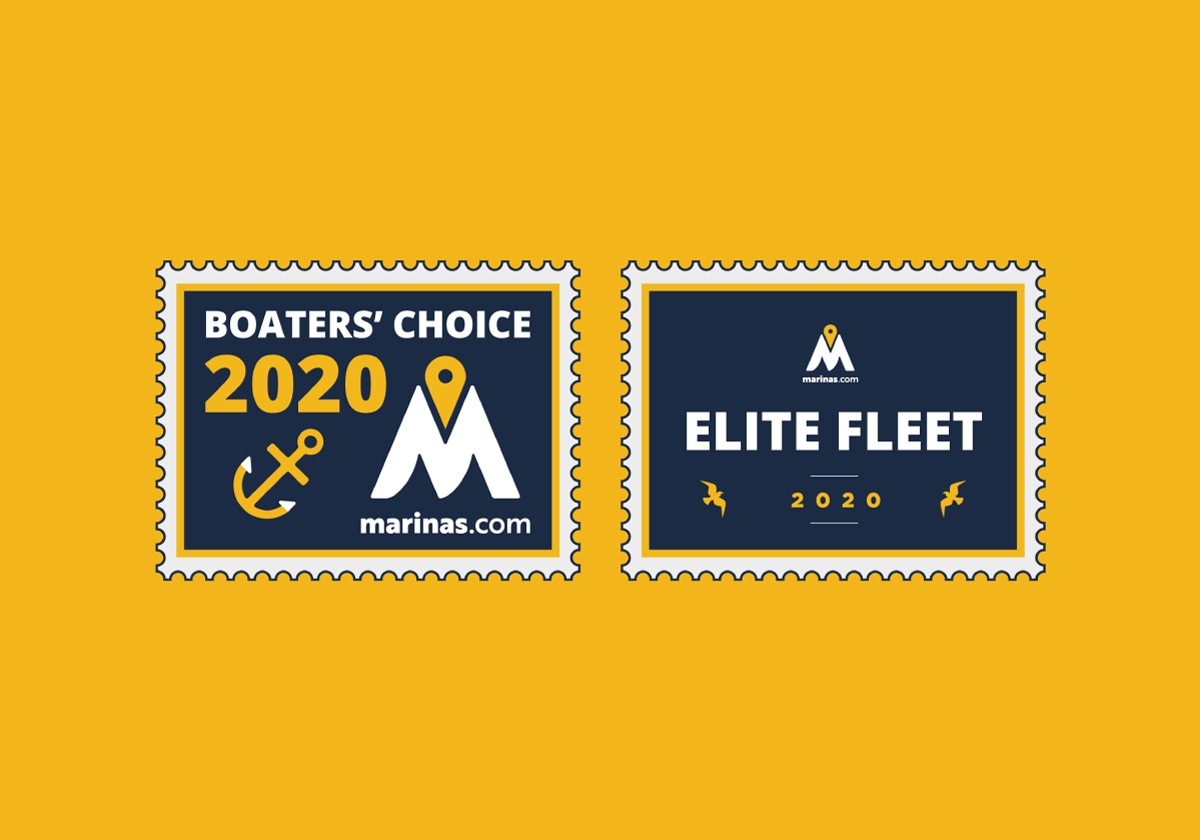 Marinas.com awards annual winners with a badge for public display
