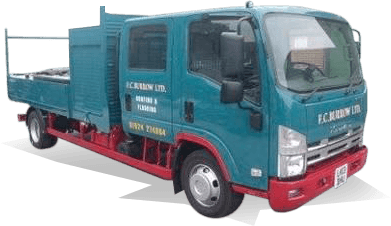 Roofing specialists service truck