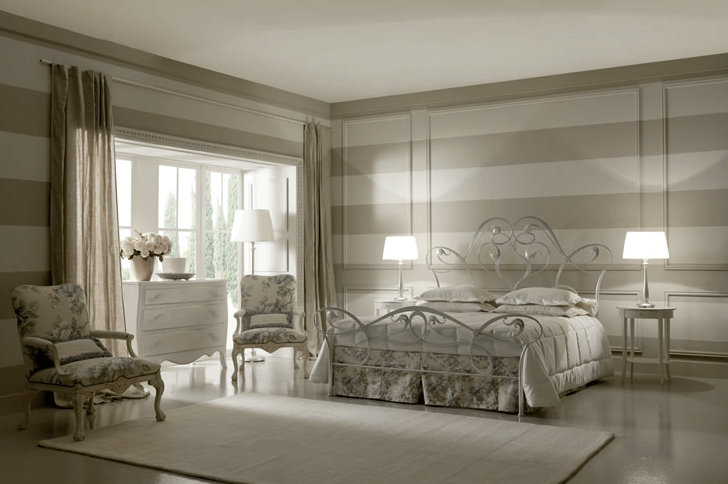 Letto in ferro bianco