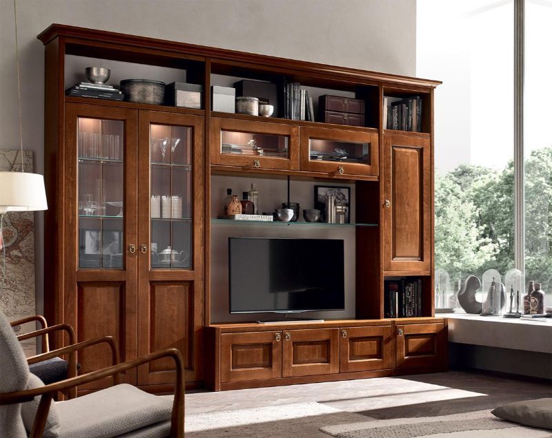 Pareti attrezzate in legno