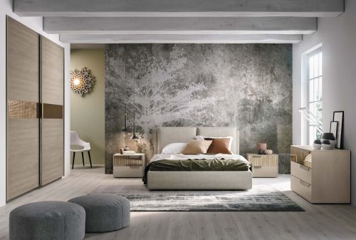 ZONA LETTO CON COPERTE VERDI