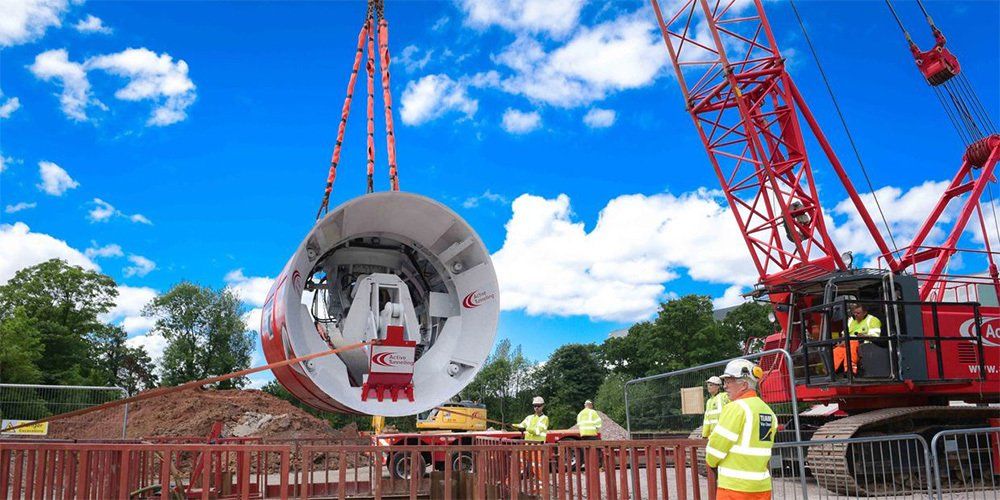 Active Crane Hire machine at work