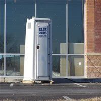 Commercial Restroom Service — Single Unit Portable Restroom in Normal, IL Commercial Restroom Service — Single Unit Portable Restroom in Normal, IL