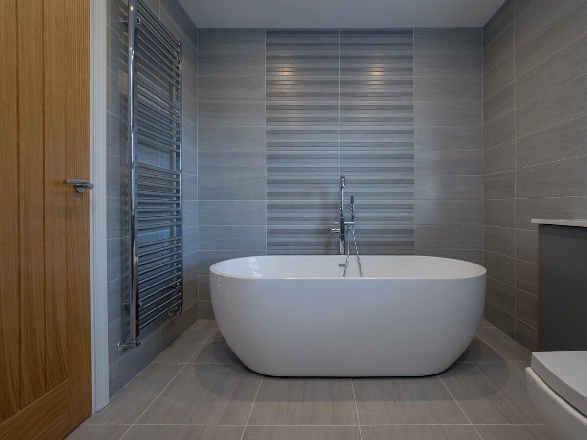 modern oval bathtub