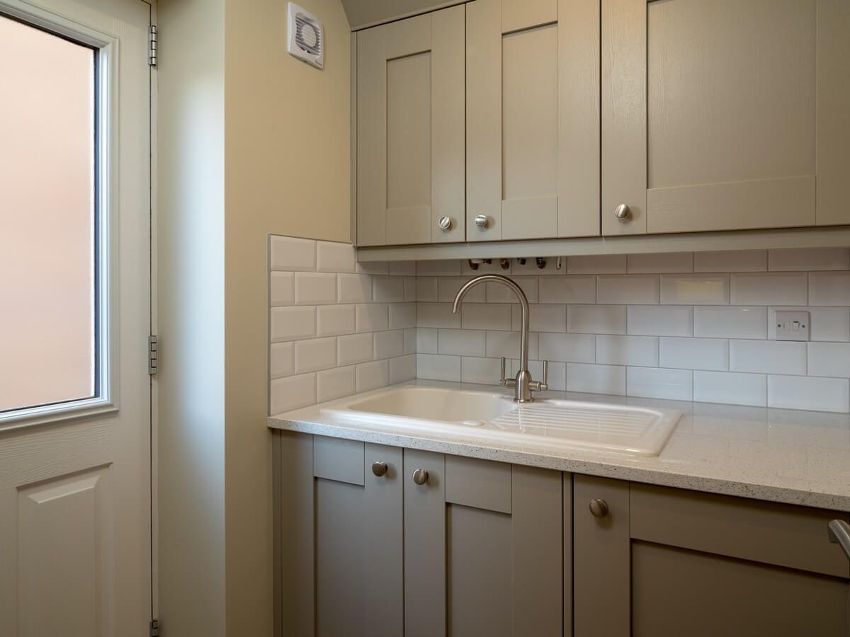 white kitchen sink