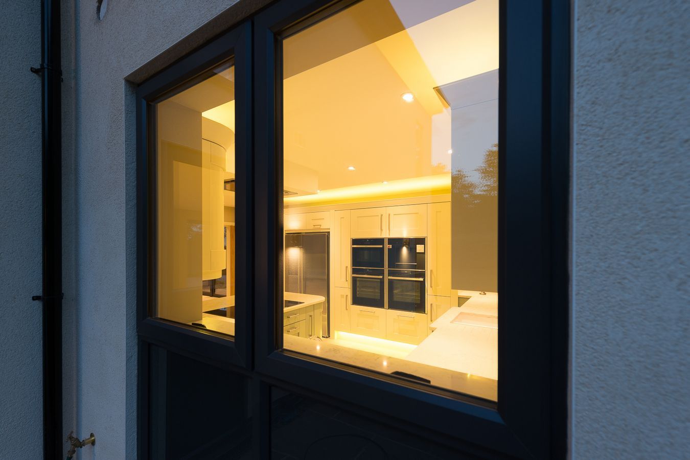 Daincourt Bulcote house window view at night