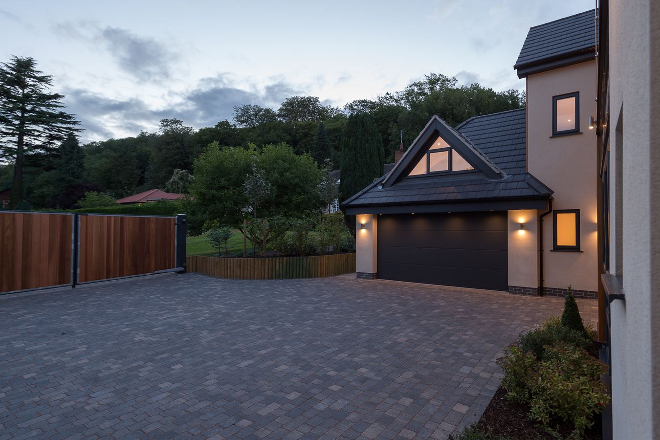 Daincourt Bulcote house backyard garage view