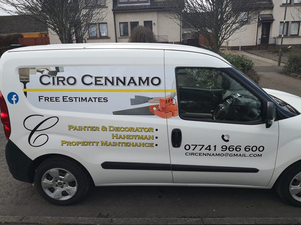 white van with logo