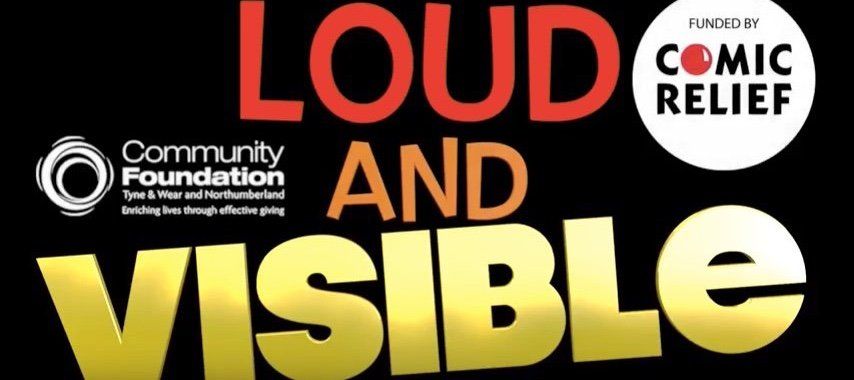 The words Loud and visible on a black background, with