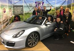 All aboard the Porsche!