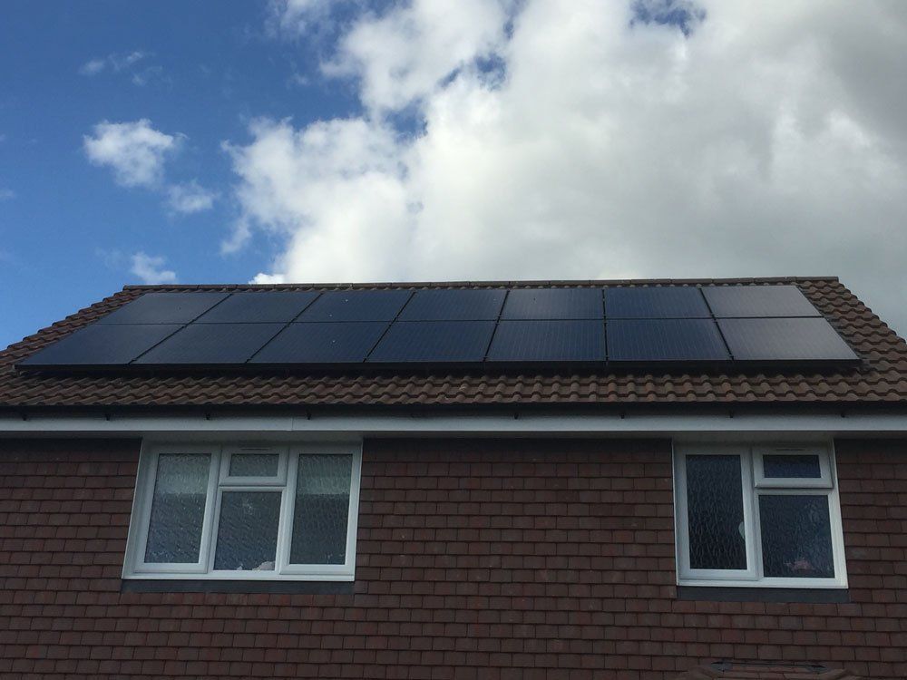 house with solar panel