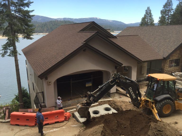 Worker at Construction Site — Fresno, CA — Big Bore Drilling Certified Septic & Hydroflushing Worker at Construction Site — Fresno, CA — Big Bore Drilling Certified Septic & Hydroflushing