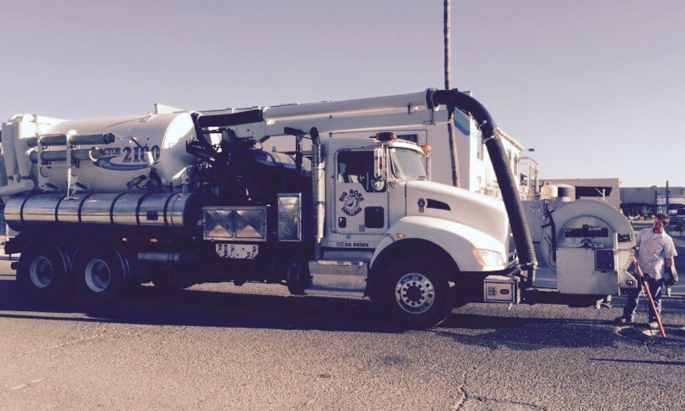 Vactor Sewer Cleaning Truck — Fresno, CA — Big Bore Drilling Certified Septic & Hydroflushing Vactor Sewer Cleaning Truck — Fresno, CA — Big Bore Drilling Certified Septic & Hydroflushing