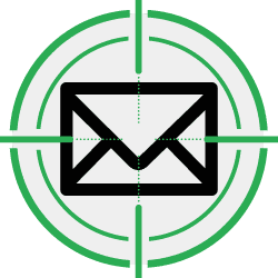icon of email with target sign