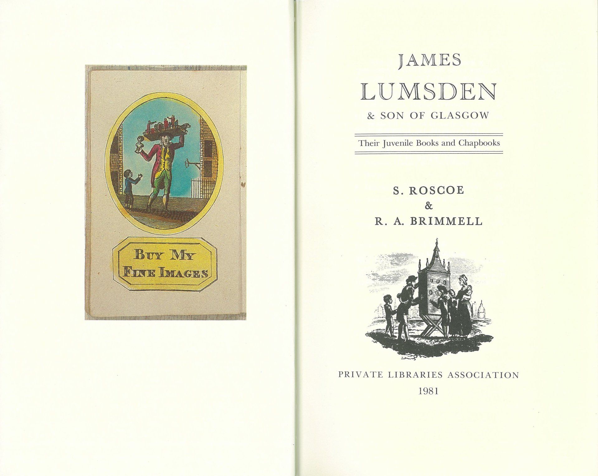 A book by james lumsden is open to the title page