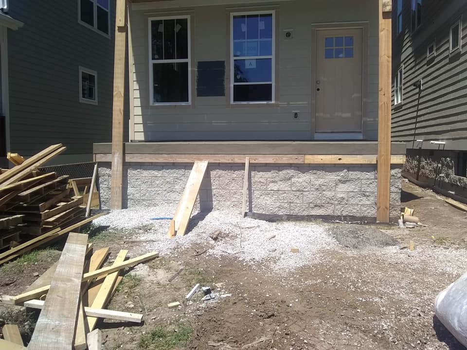 new home concrete patio