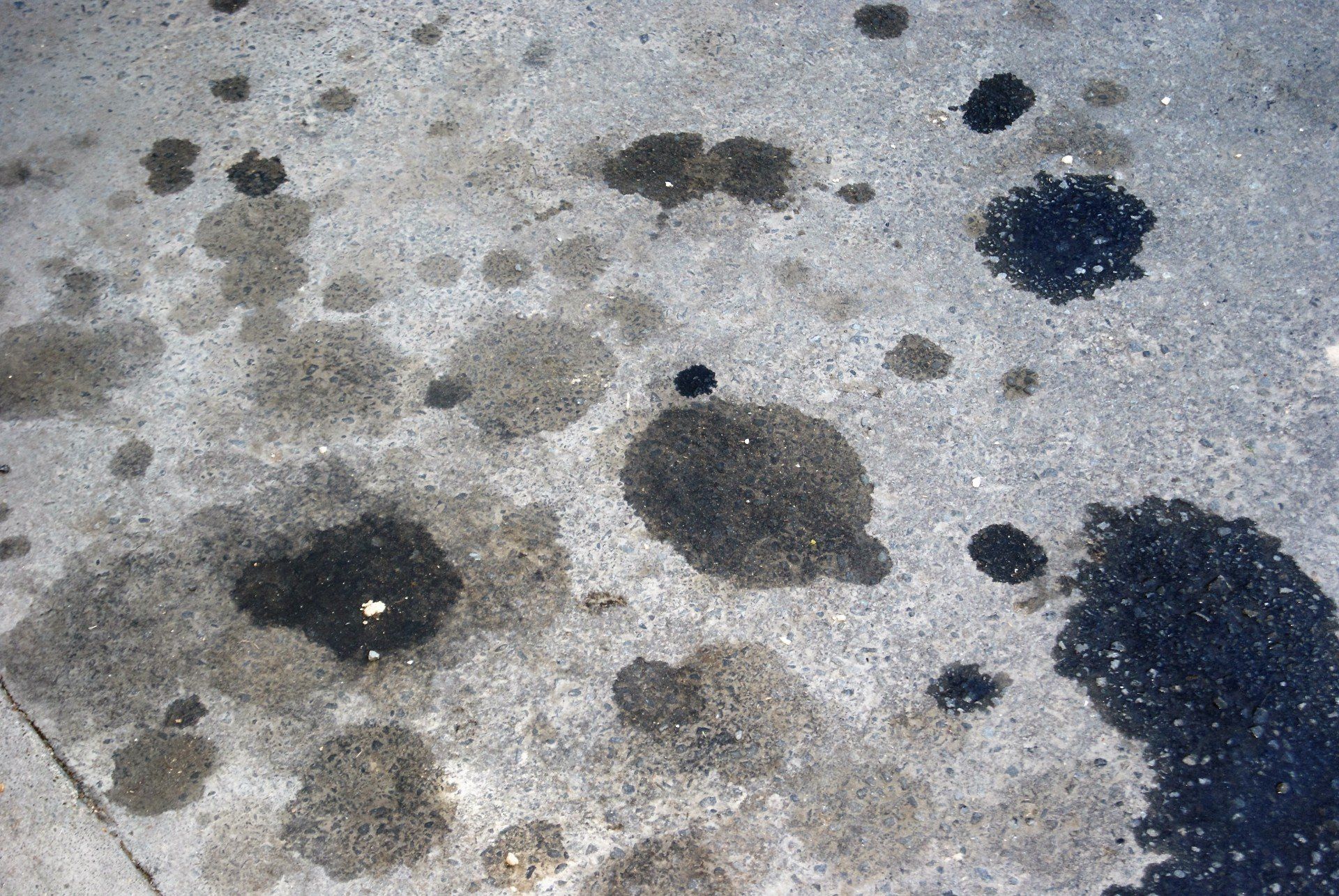 oil stains on concrete