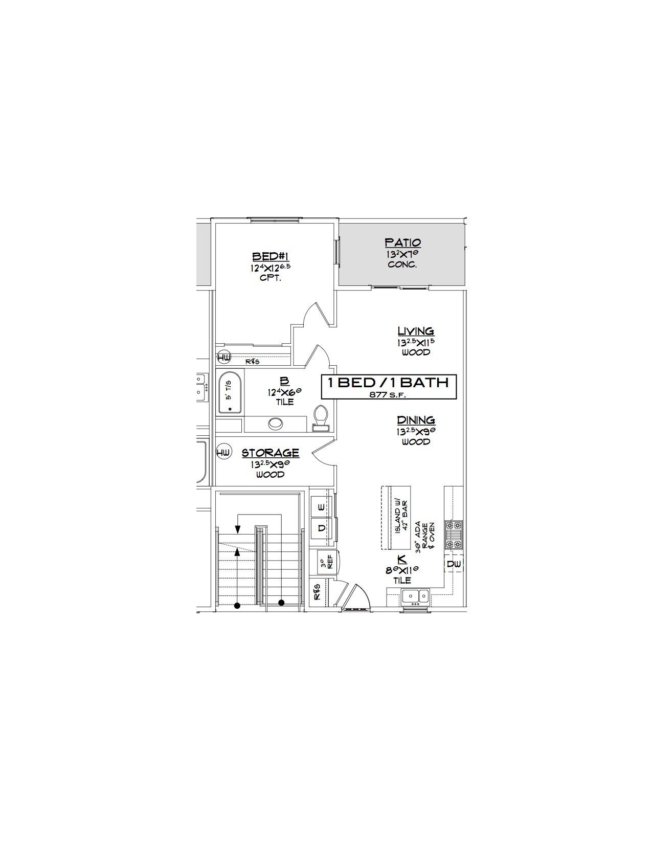 1bed 1bath