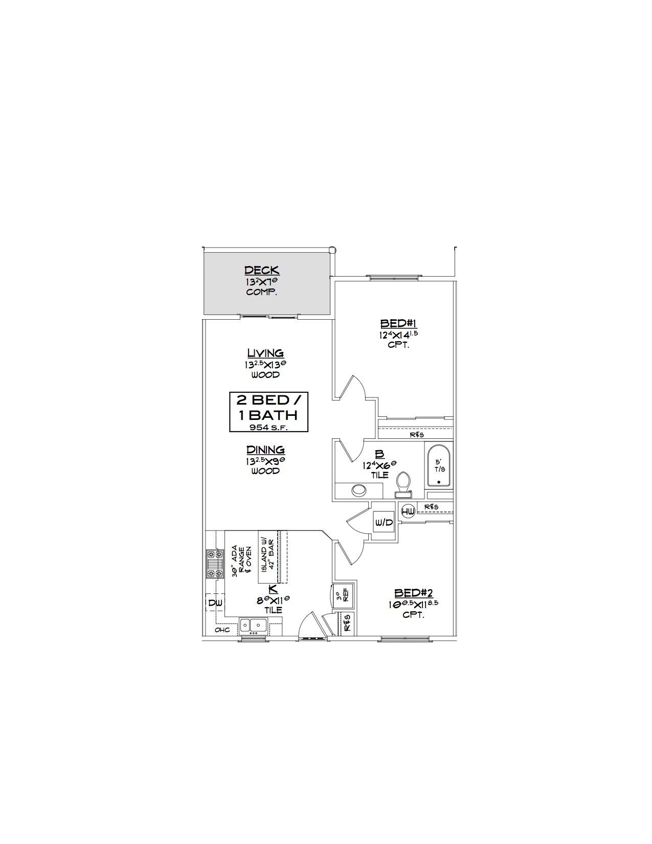 2bed 1bath